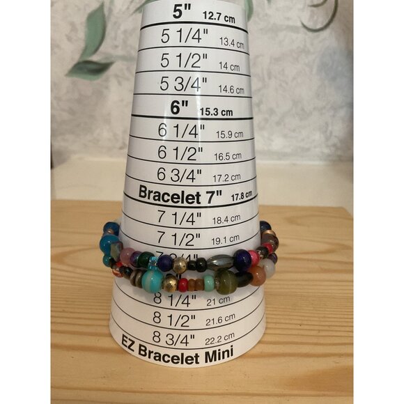 Colorful Beaded Stretch Bracelet - Picture 3 of 3